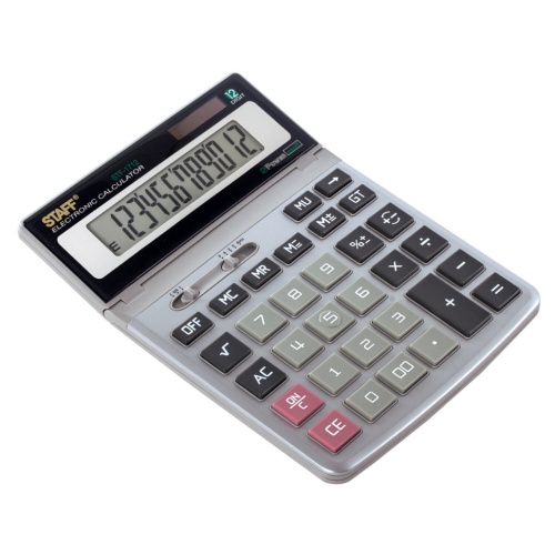 Калькулятор настольный металлический Staff STF-1712 12 разрядов 250121 фото 10
